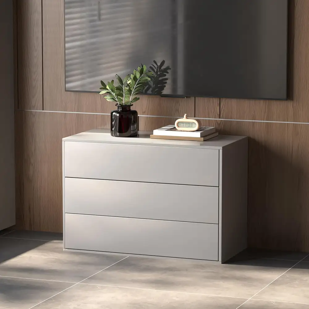 Sideboard mit 3 Schubladen, Weiß (A)