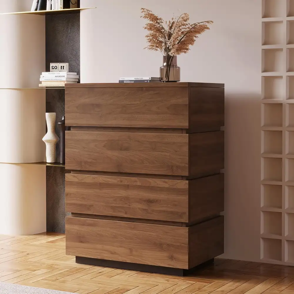 Sideboard mit 4 Schubladen, Walnuss